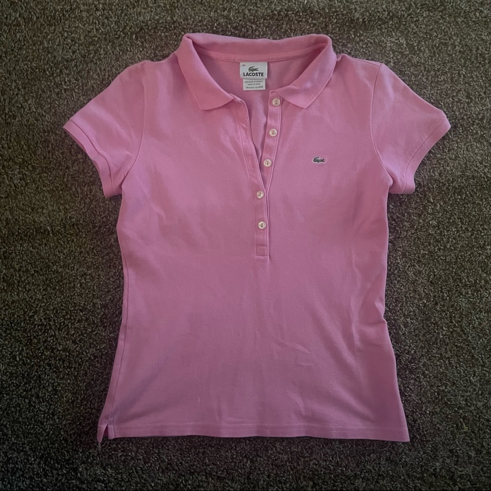 Lacoste Pink Polo women’s size EU 40